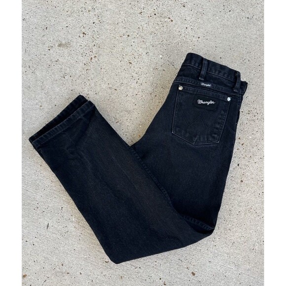 Wrangler Cowboy Cut Silver Edition Slim Fit Jeans 34x30 Black Grunge Western - Picture 2 of 14